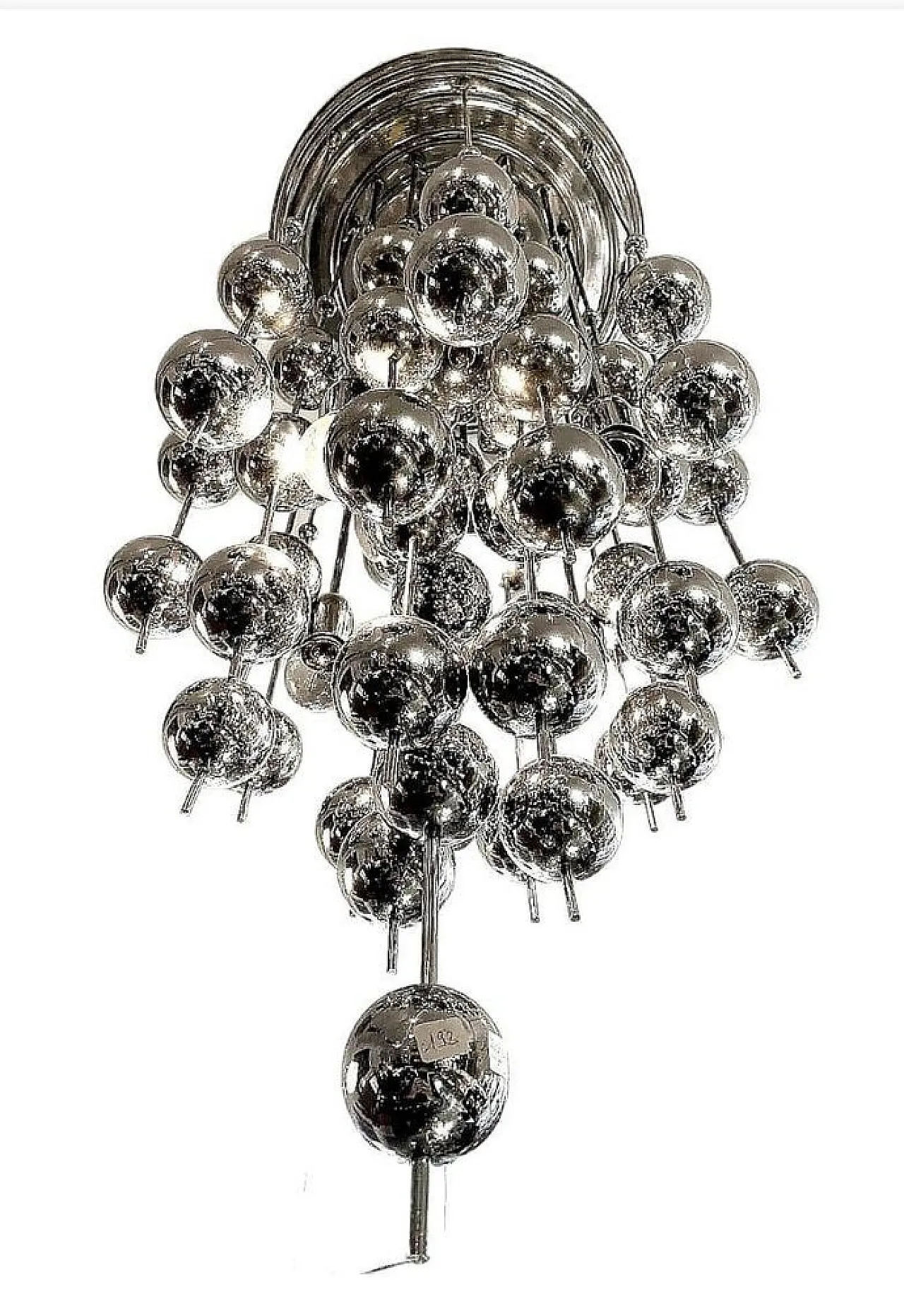 Lampadario Swiss Ball Cascade in metallo stile Verner Panton, anni '70 2