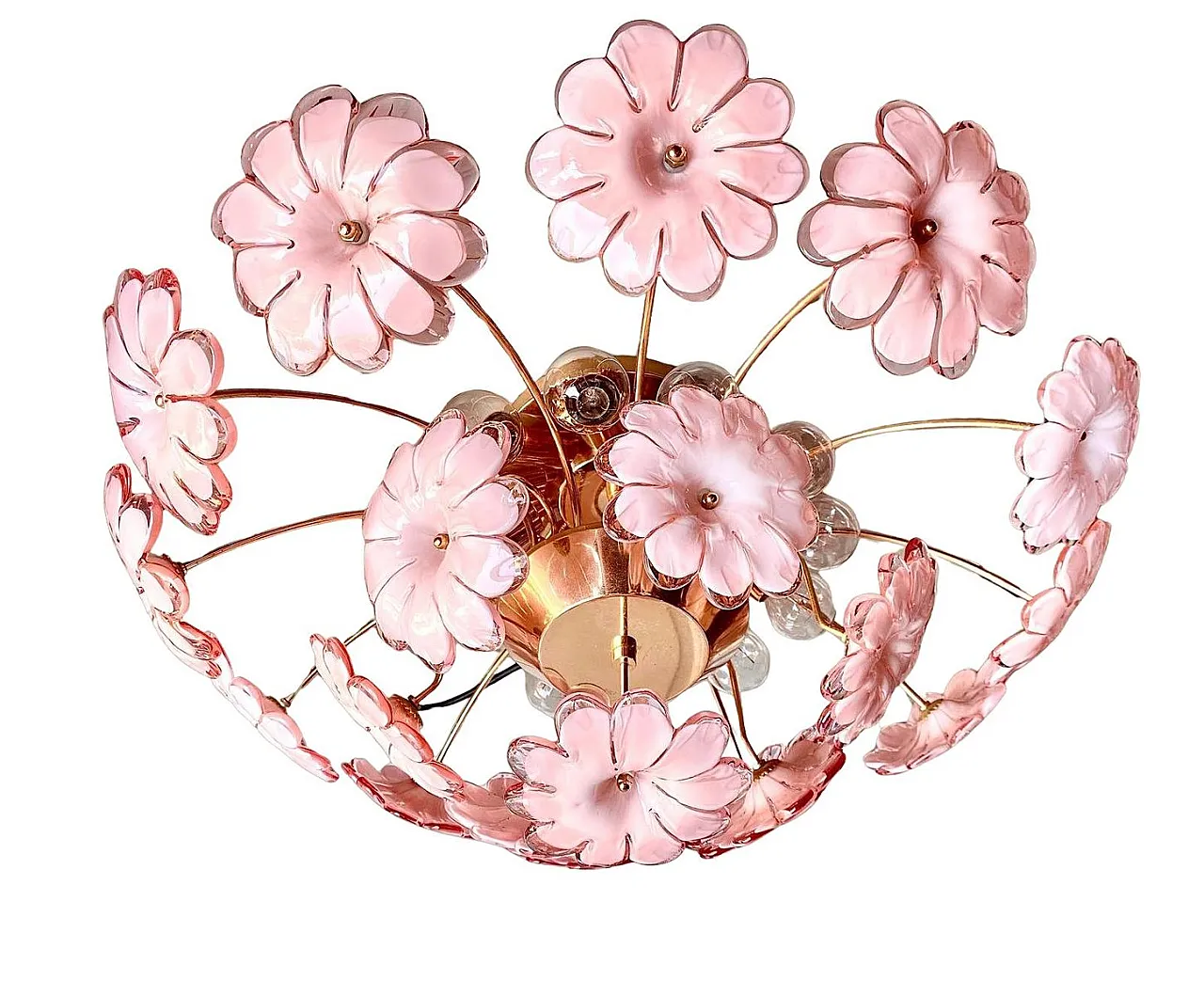 Murano glass flush mount, 1960s 3