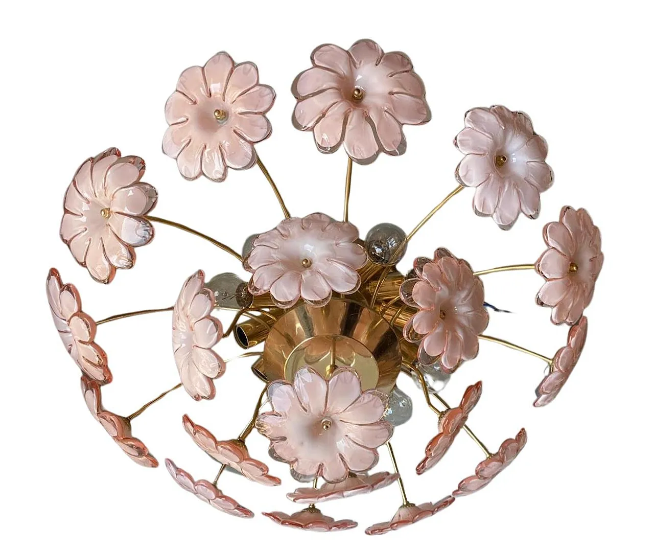 Murano glass flush mount, 1960s 4