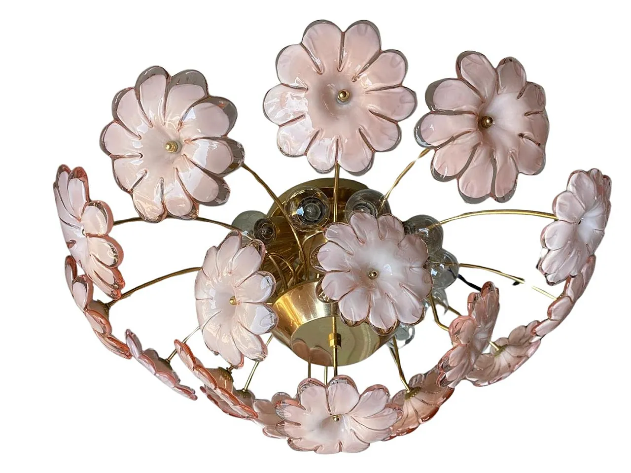 Murano glass flush mount, 1960s 5