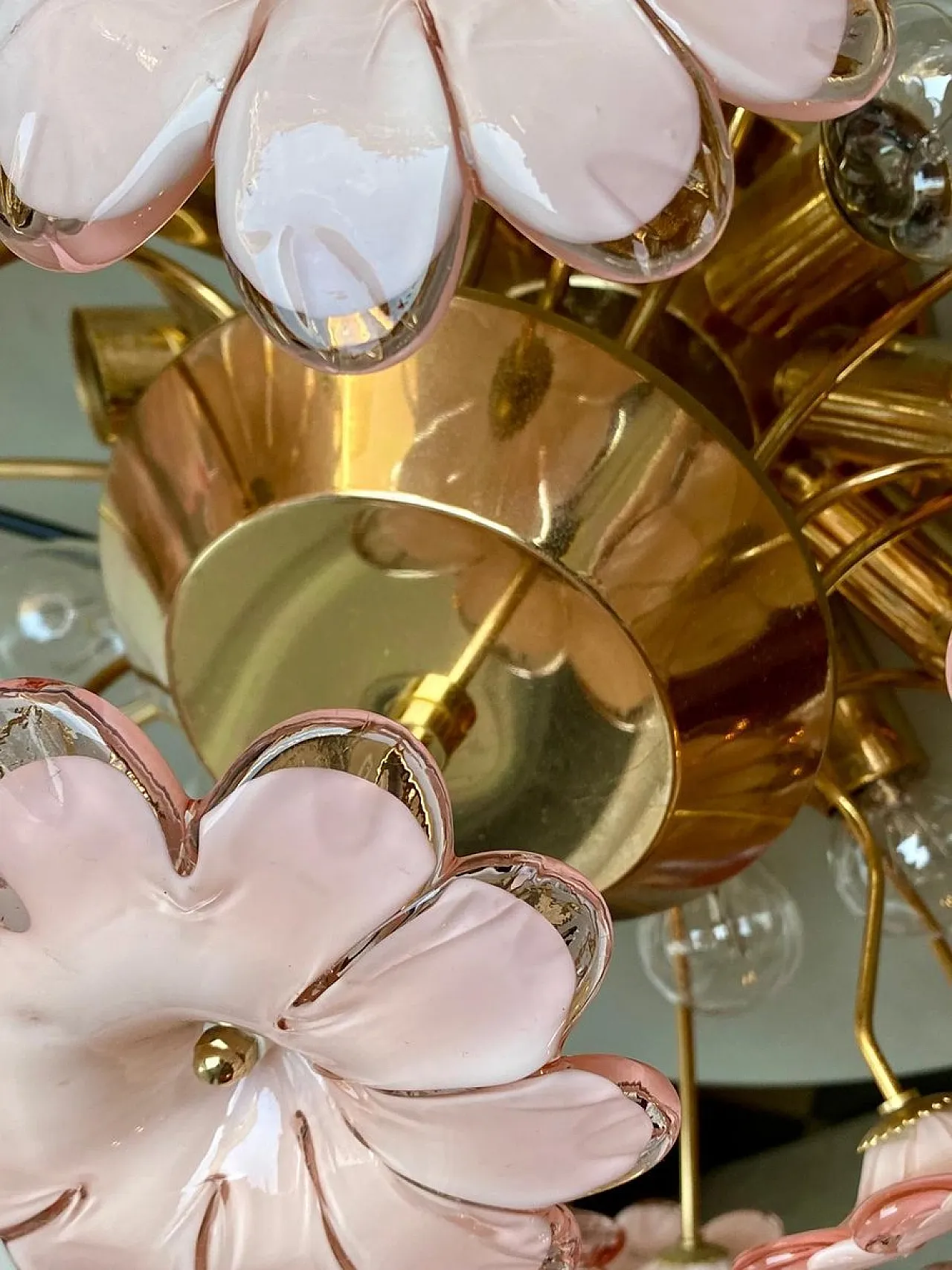 Murano glass flush mount, 1960s 8