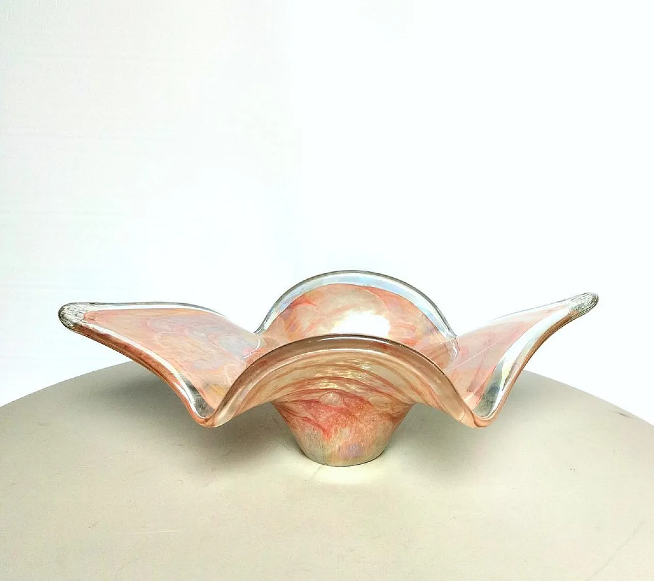 Scodella Mid-Century in vetro di Murano rosa, anni '50 3