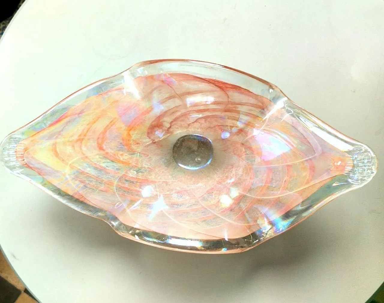 Scodella Mid-Century in vetro di Murano rosa, anni '50 4