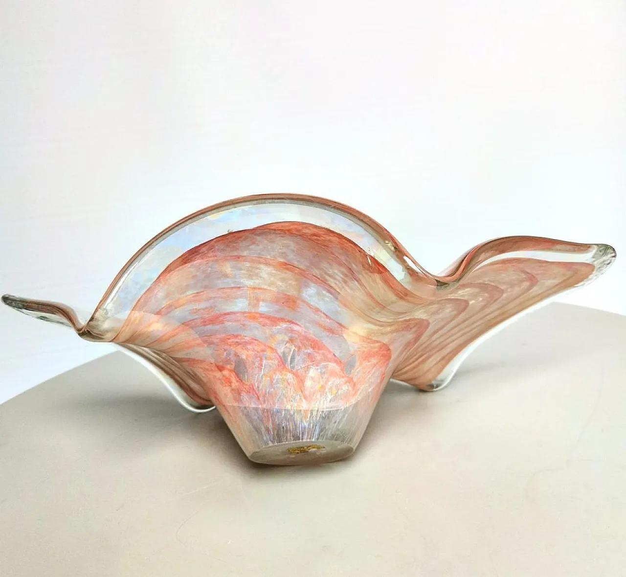 Scodella Mid-Century in vetro di Murano rosa, anni '50 5