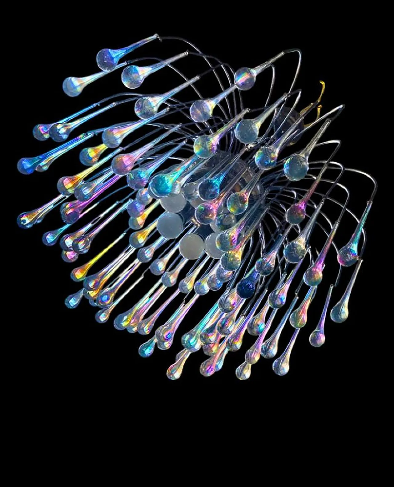 Coppia di lampadari Lady Victoria in vetro di Murano, anni '70 6