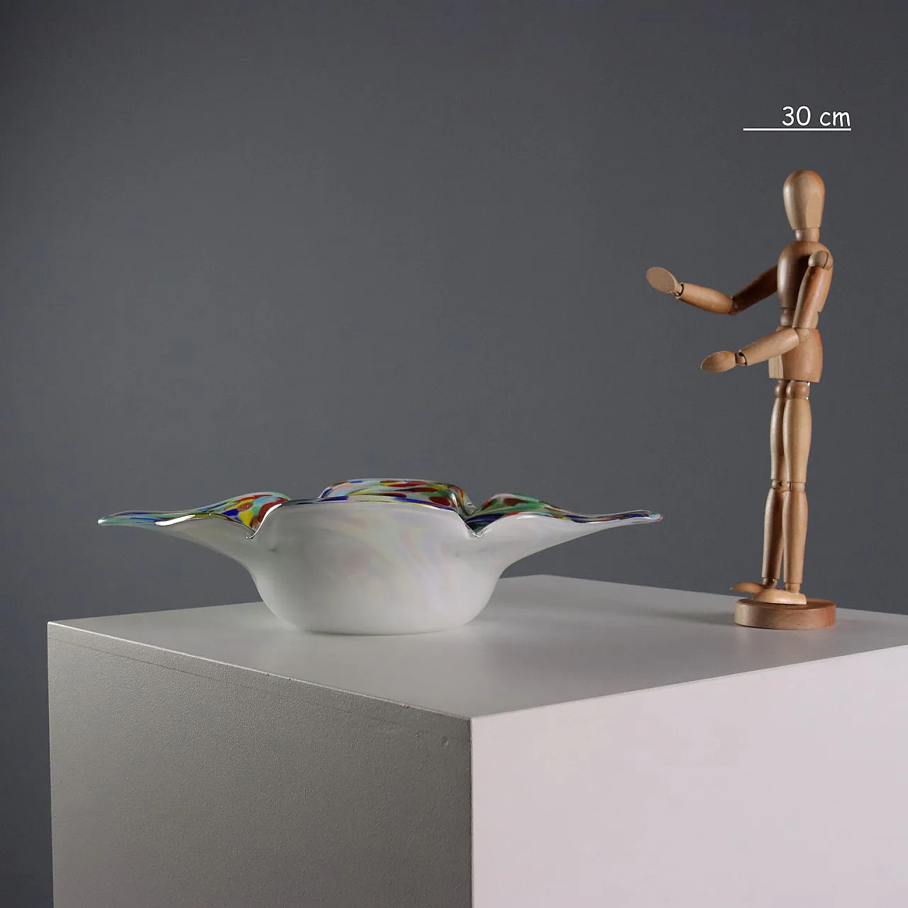 Centrotavola in vetro di Murano con decorazioni, anni '50 2