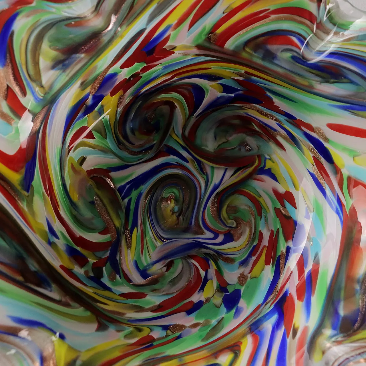 Centrotavola in vetro di Murano con decorazioni, anni '50 6