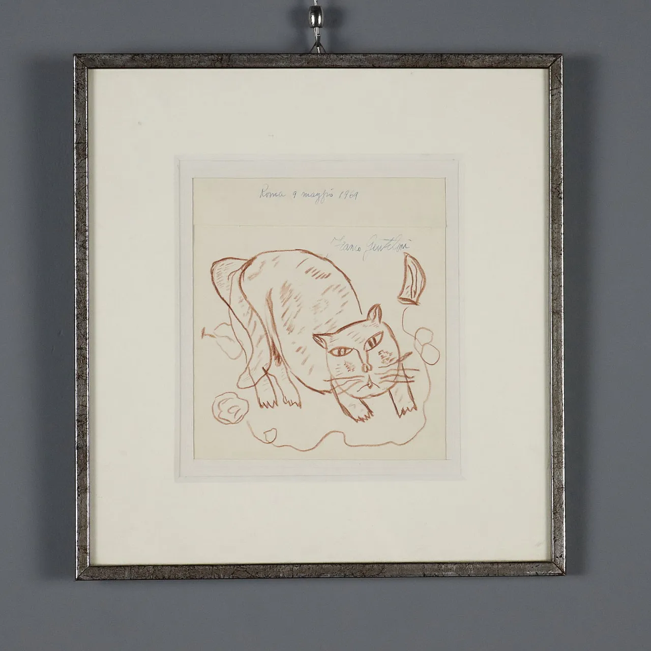 Drawing by Franco Gentilini, pencil on paper, 1960s 1