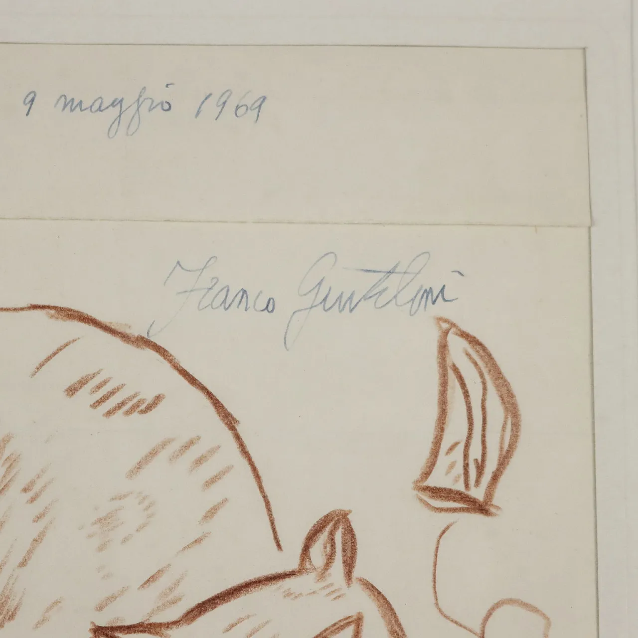 Drawing by Franco Gentilini, pencil on paper, 1960s 7