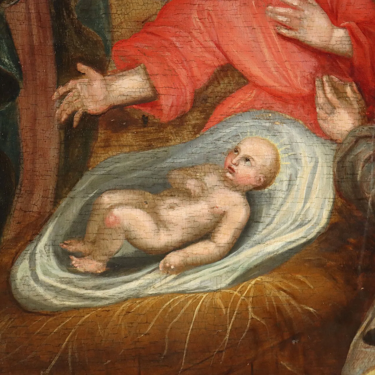 Natività di Gesù, olio su tavola di quercia, '700 4