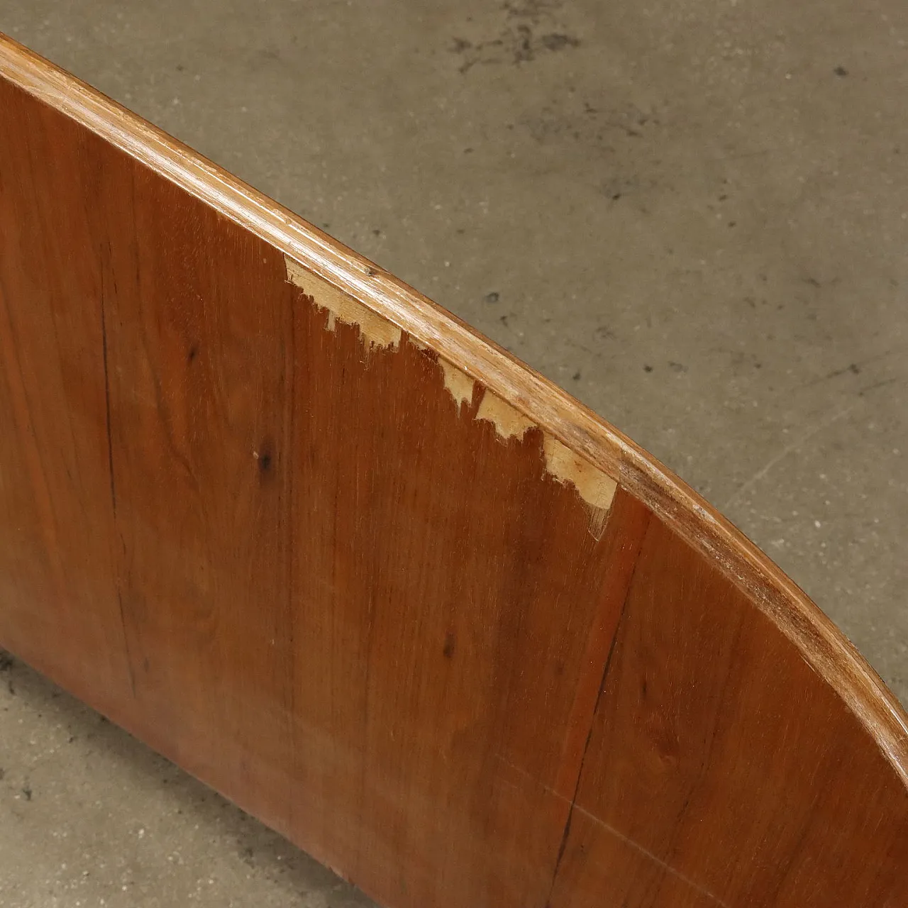 Exotic wood veneer double bed frame, 1960s 8