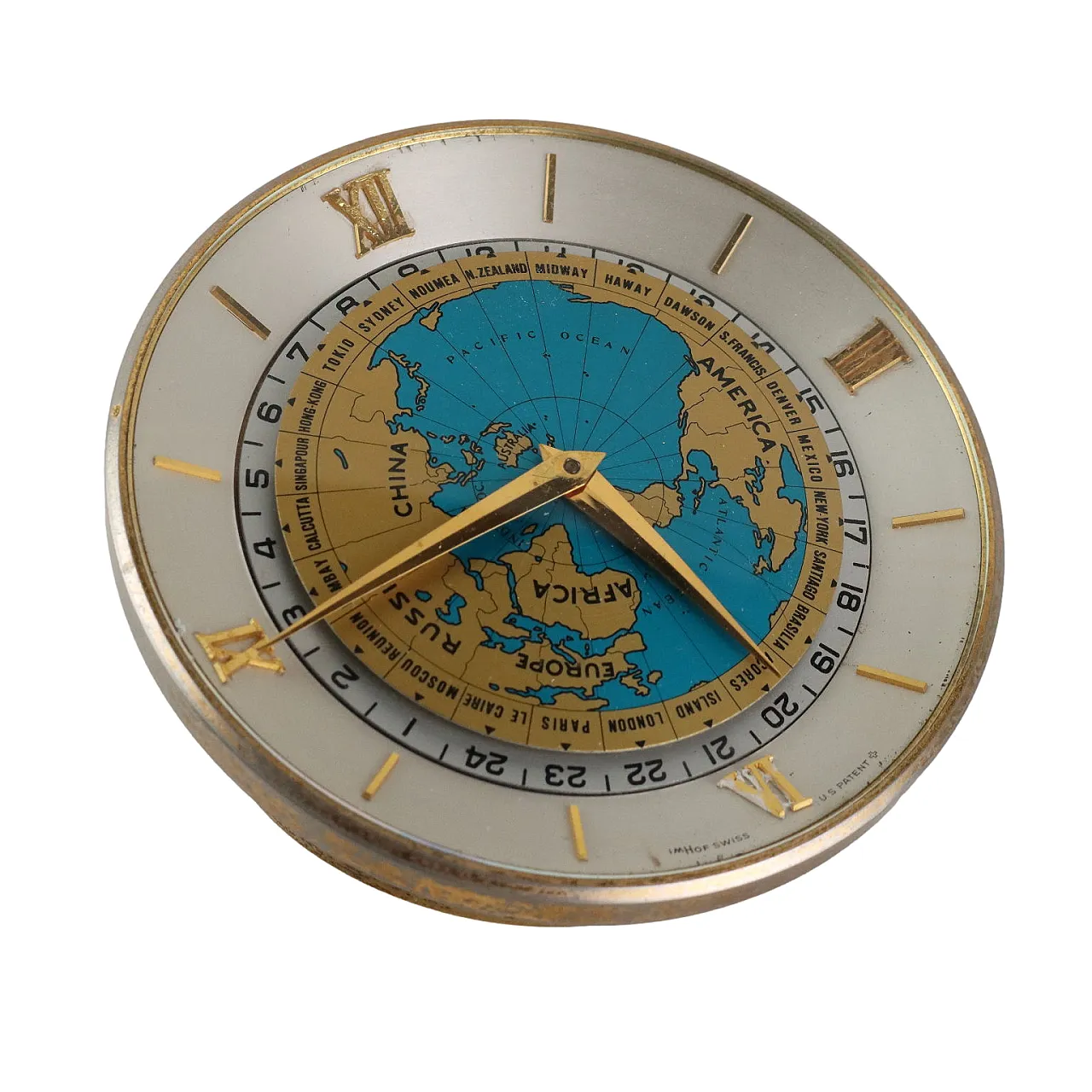 Imhof Swiss table clock, 1960s 1