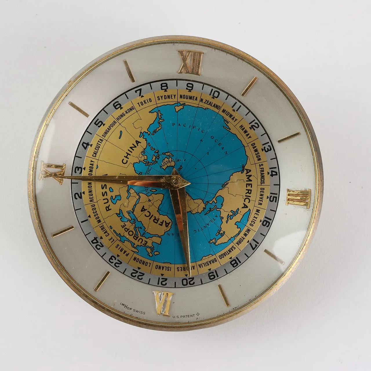 Imhof Swiss table clock, 1960s 3