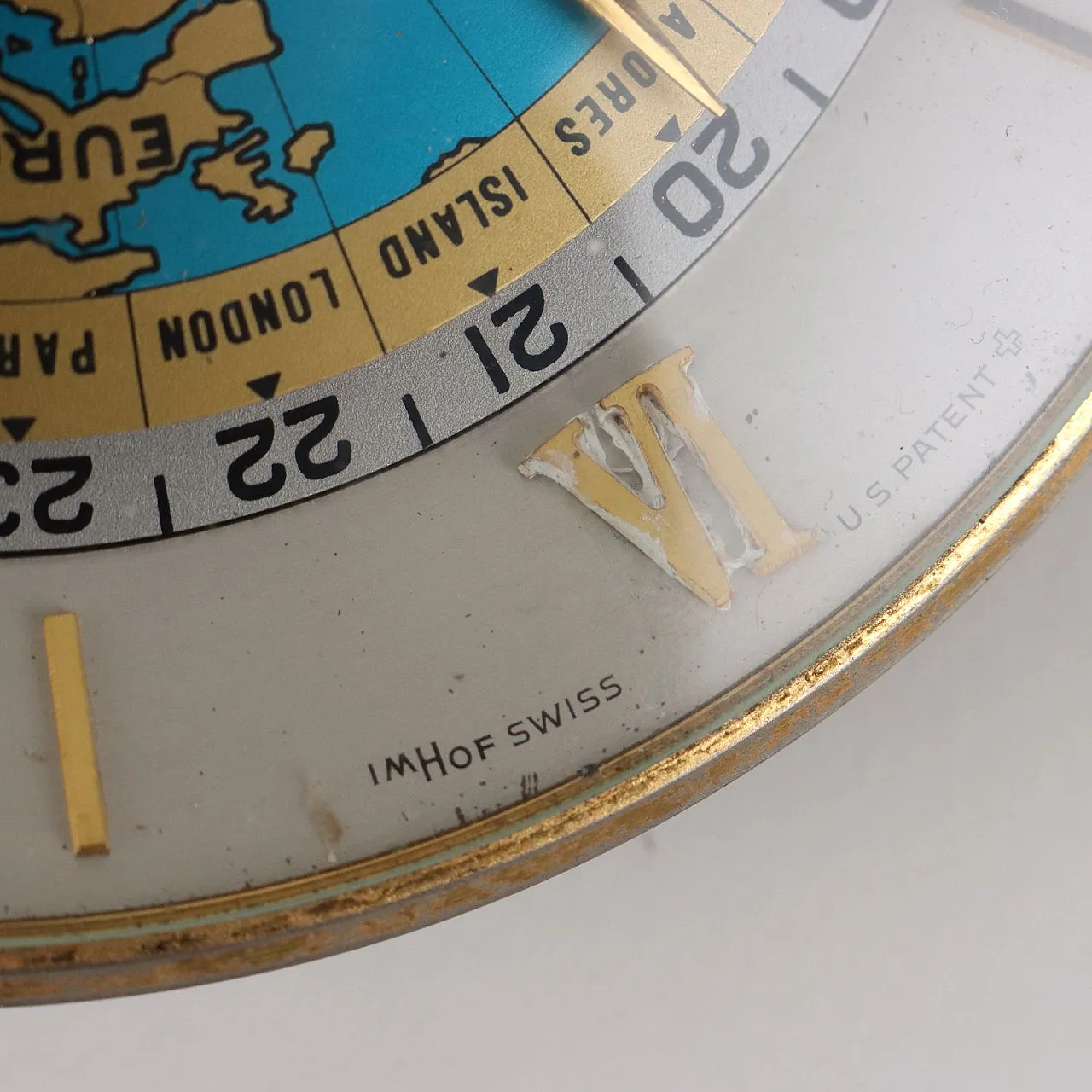 Imhof Swiss table clock, 1960s 8