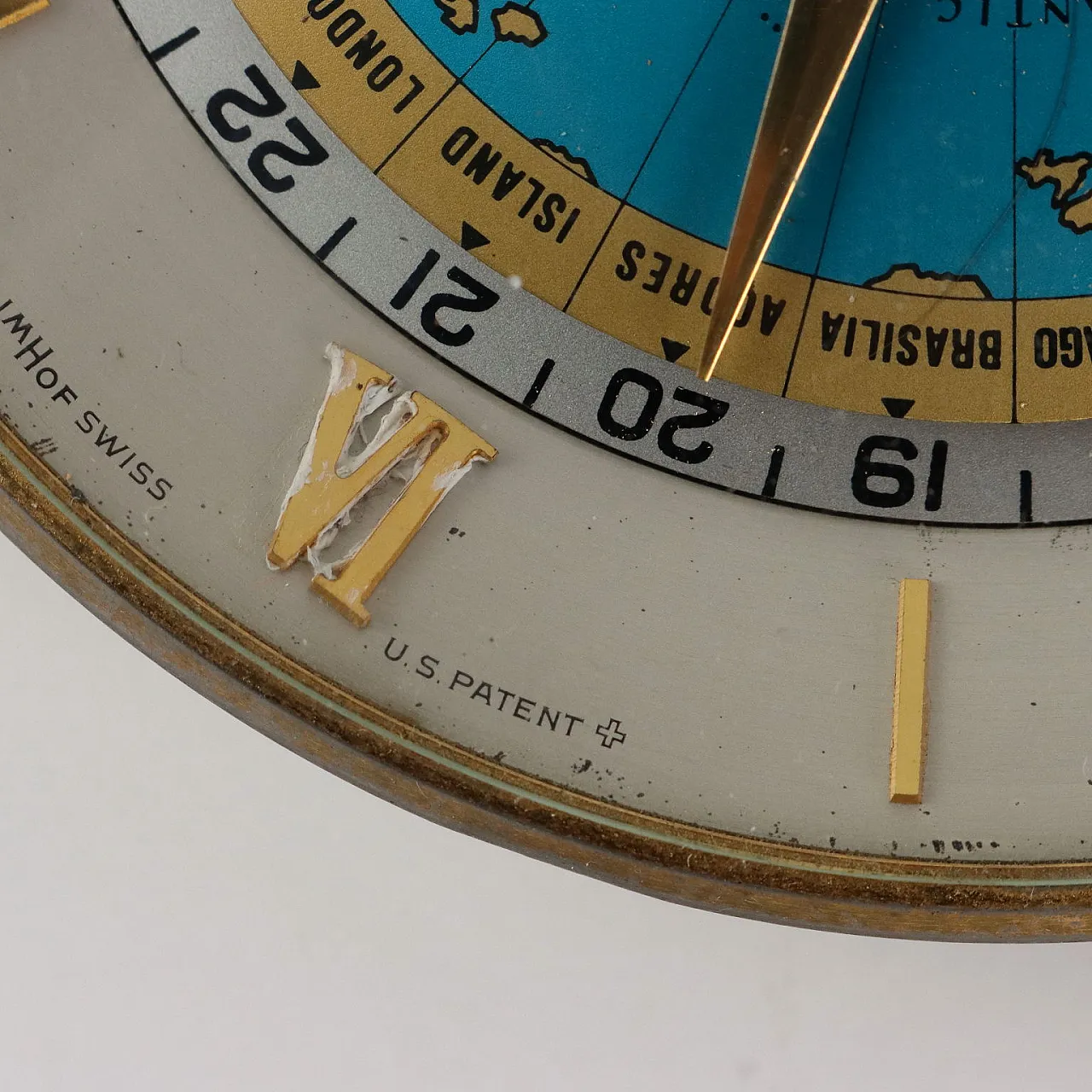 Imhof Swiss table clock, 1960s 9