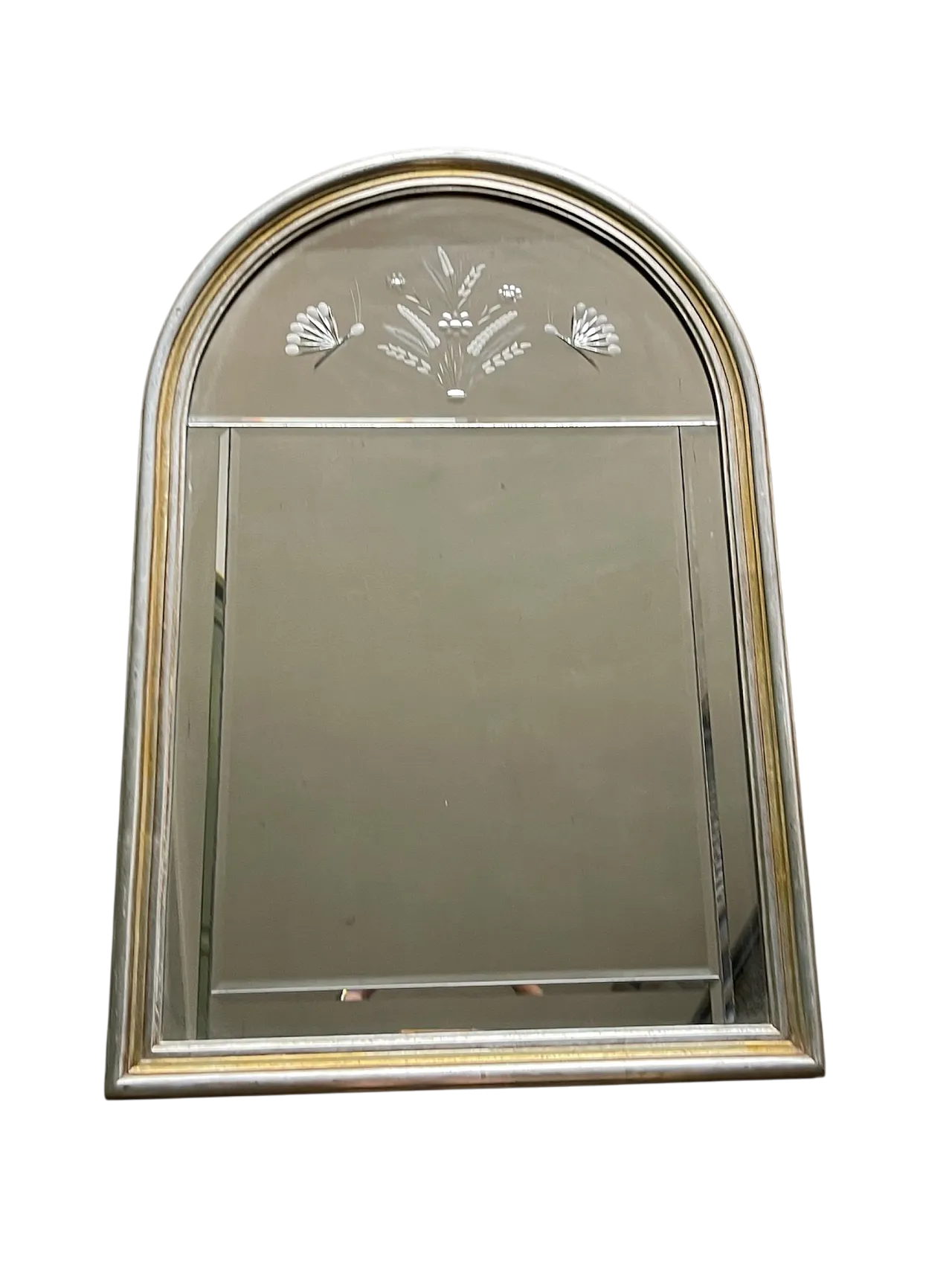 Italian Arched Beveled Glass Mirror, 1980s 8