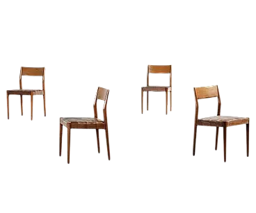 4 Chairs 77for J.L. By Niels Otto Mollers For Mobelfabrik Denmark 1960
