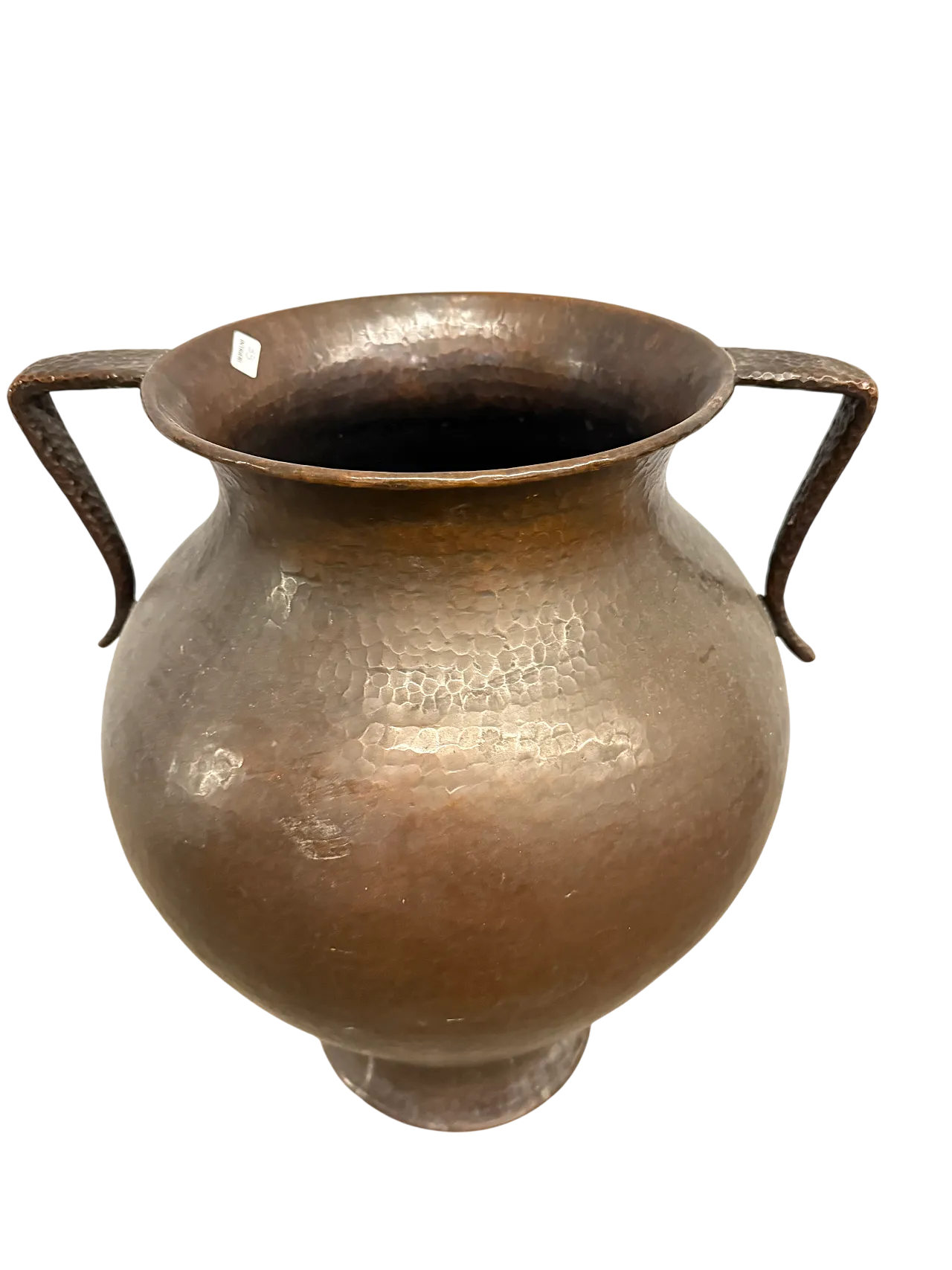 Anfora o brocca in rame martellato, biansata, '700 10