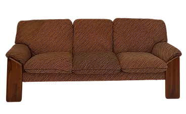 Brown Velvet 3-Seater Sofa by Mobil Girgi, 70s