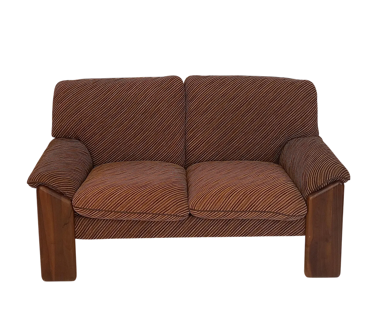 Brown Velvet 2-Seater Sofa by Mobil Girgi, 70s 7