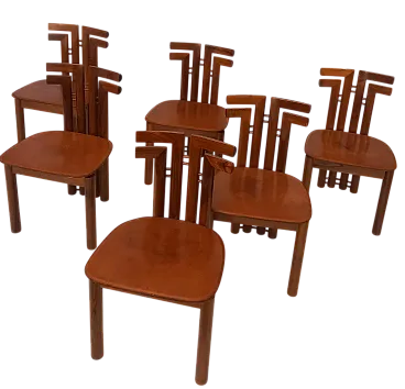 6 Dining Chairs by Mario Marenco for Mobilgirgi, 70s