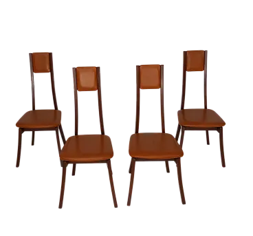 4 sedie Programma S11 di Mangiarotti per Sorgente del Mobile, anni '70