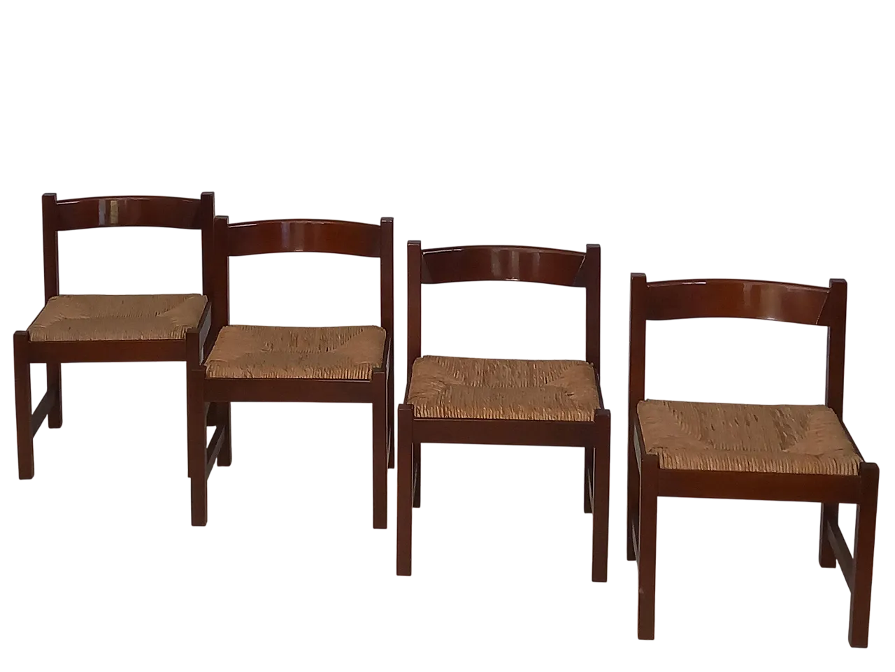 Set di 4 sedie Torbecchia di Giovanni Michelucci per Poltronova, anni '70 7