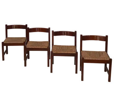 Set of 4 Torbecchia Chairs by Giovanni Michelucci for Poltronova, 70s