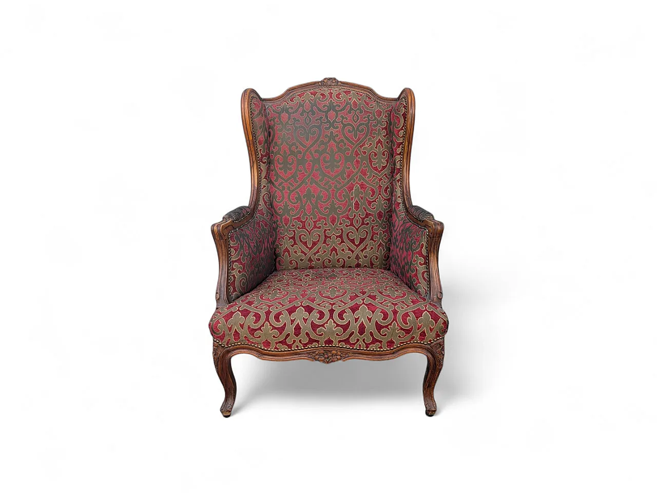 Louis XV Style Damascata Bergère Polsey, anni '70 1