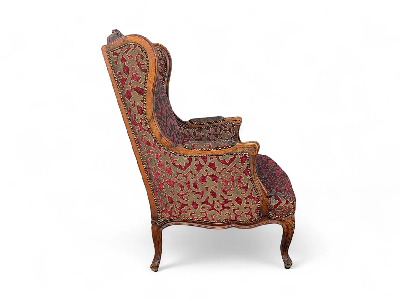 Louis XV Style Damascata Bergère Polsey, anni '70 4