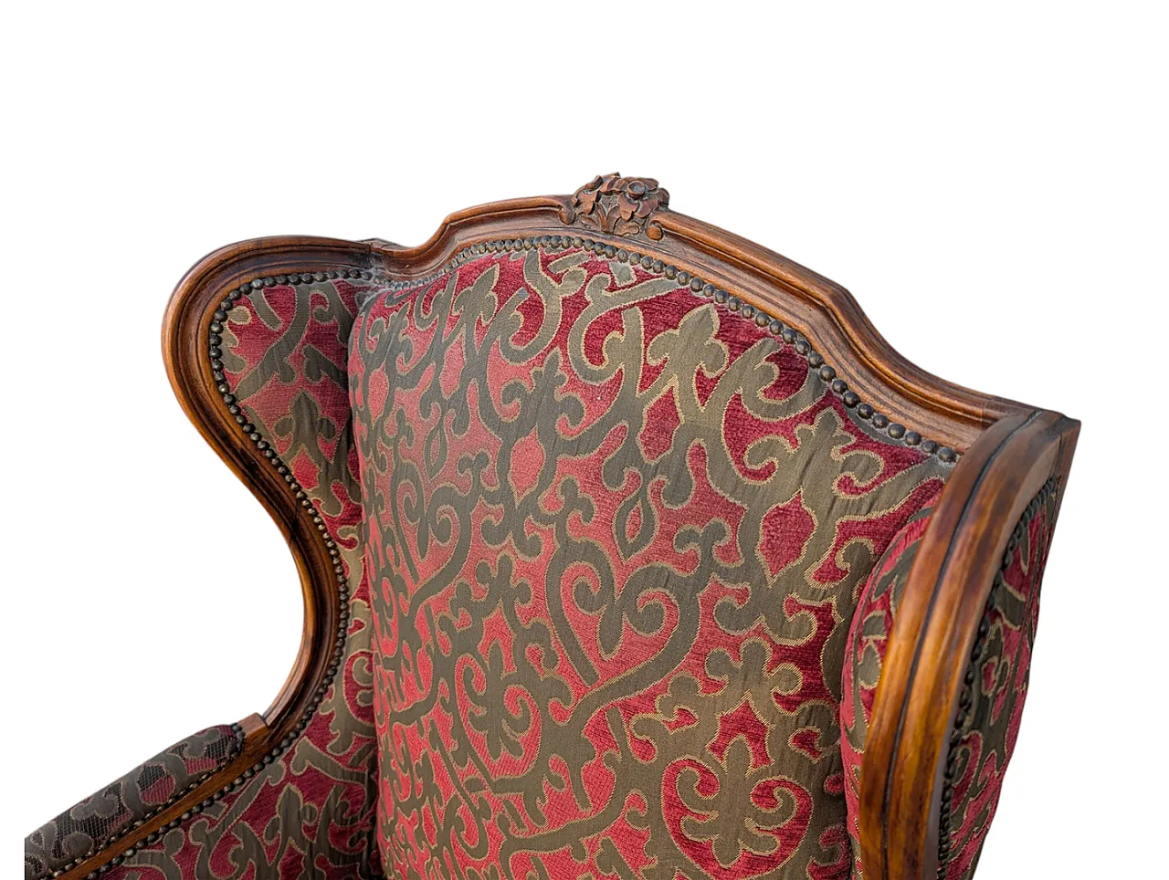 Louis XV Style Damascata Bergère Polsey, anni '70 5