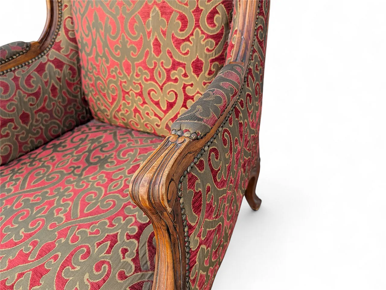 Louis XV Style Damascata Bergère Polsey, anni '70 6