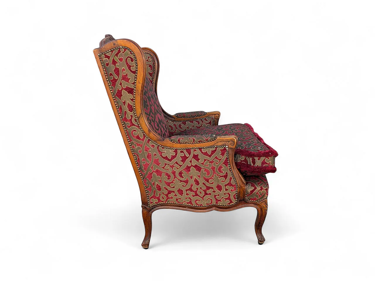 Louis XV Style Damascata Bergère Polsey, anni '70 9