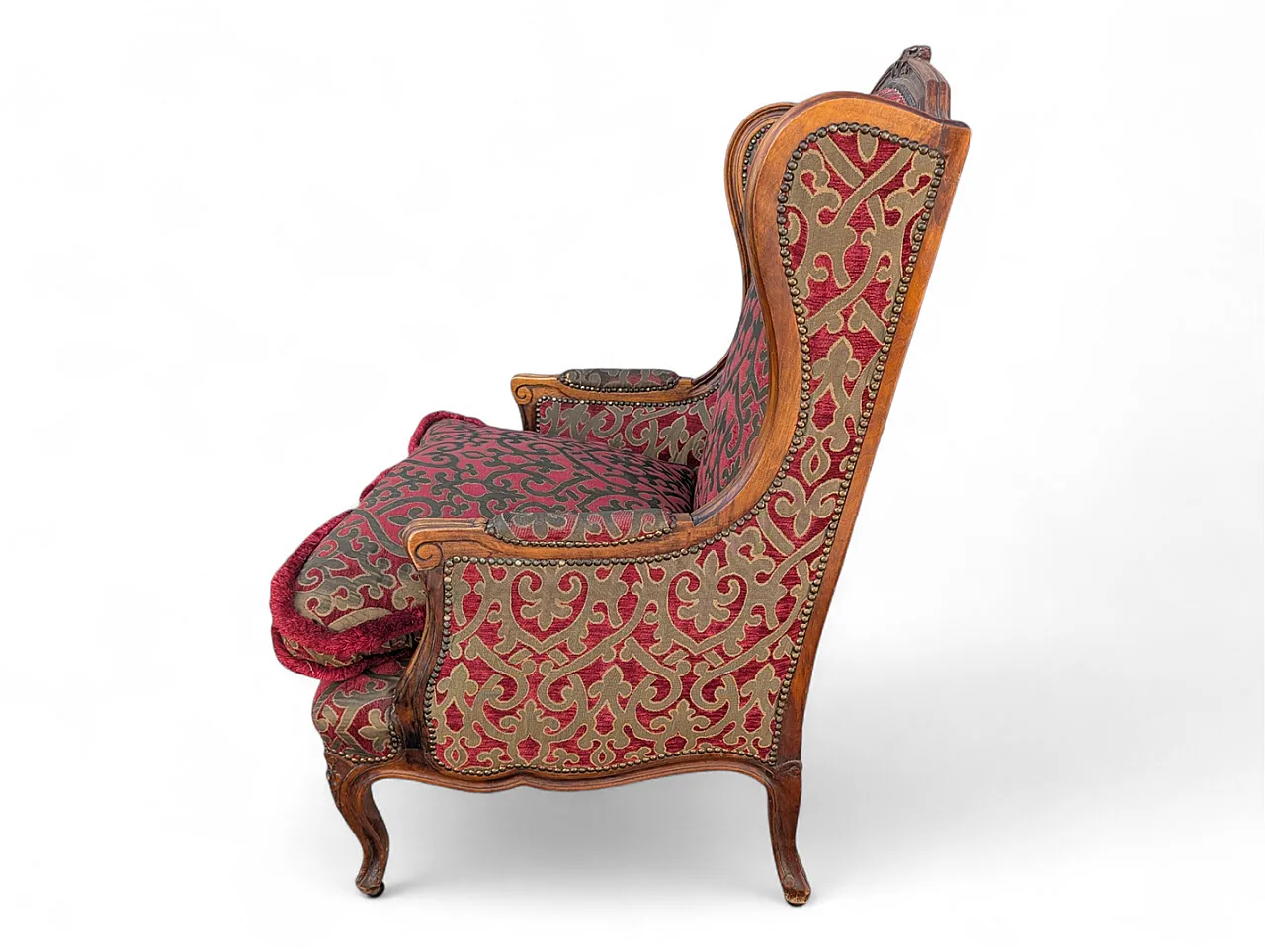 Louis XV Style Damascata Bergère Polsey, anni '70 11
