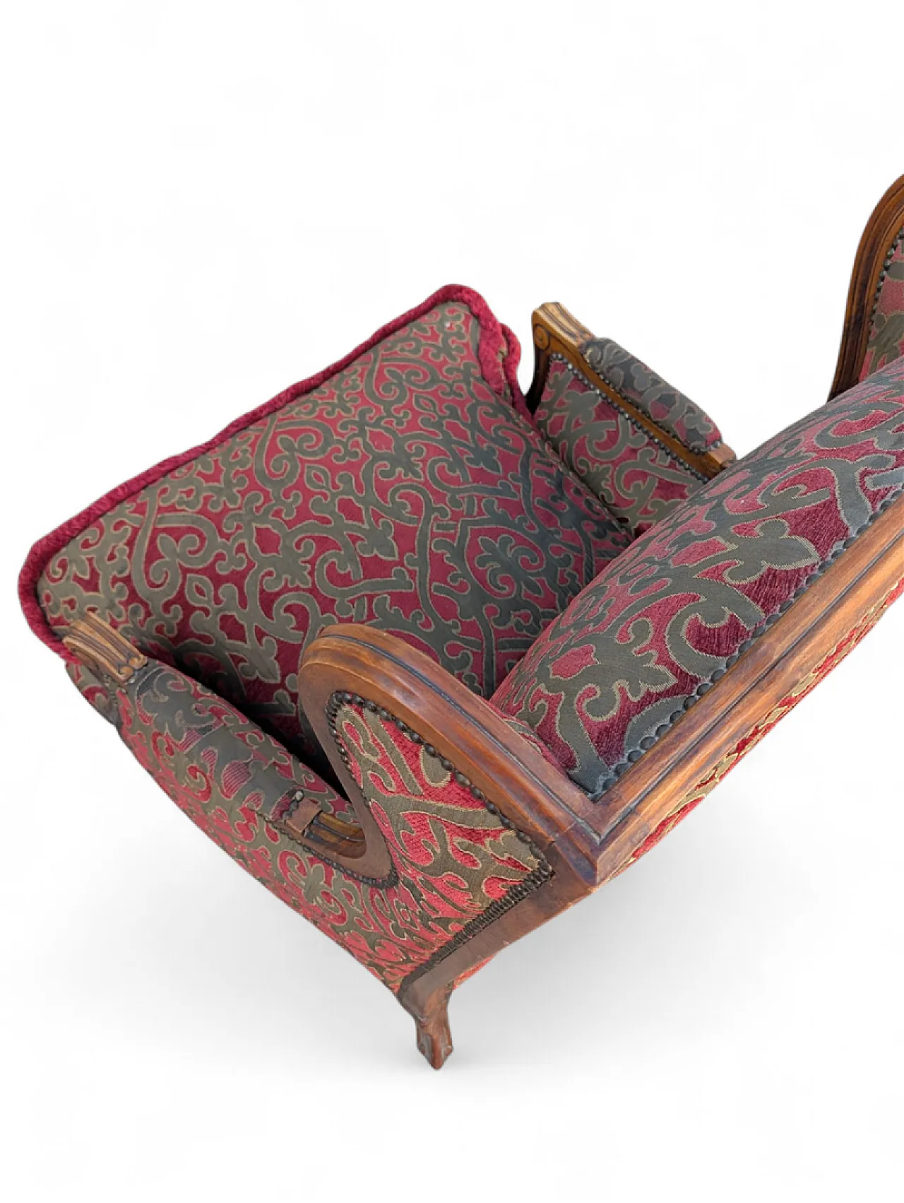 Louis XV Style Damascata Bergère Polsey, anni '70 12