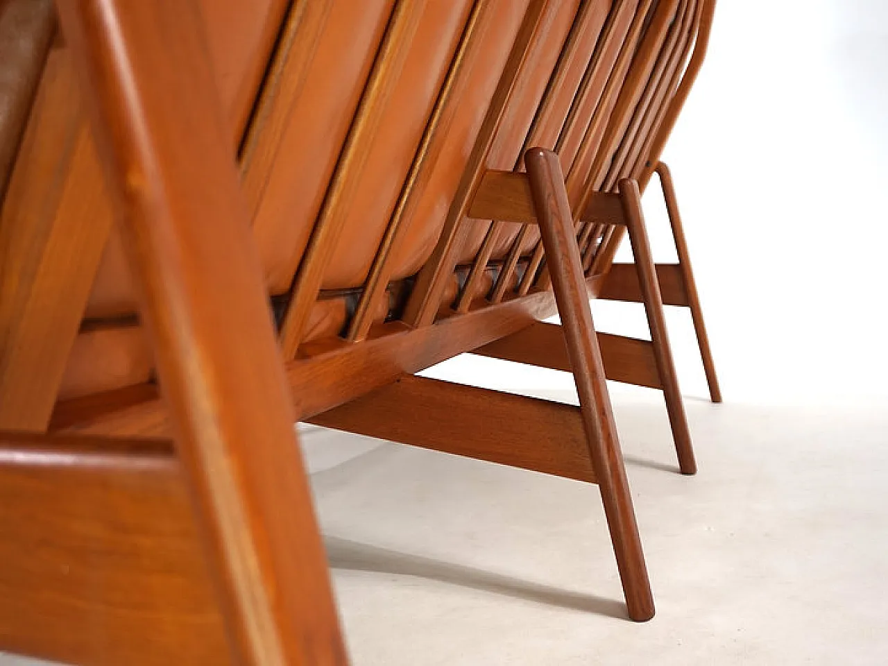 Divano in pelle a 3 posti Komfort di Arne Wahl Iversen, anni '60 7