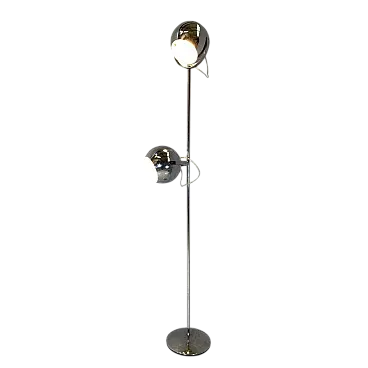 Lampada da terra Eyeball in acciaio di Goffredo Reggiani, anni '60