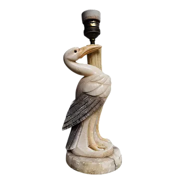 Lampada da tavolo Heron in alabastro, '900