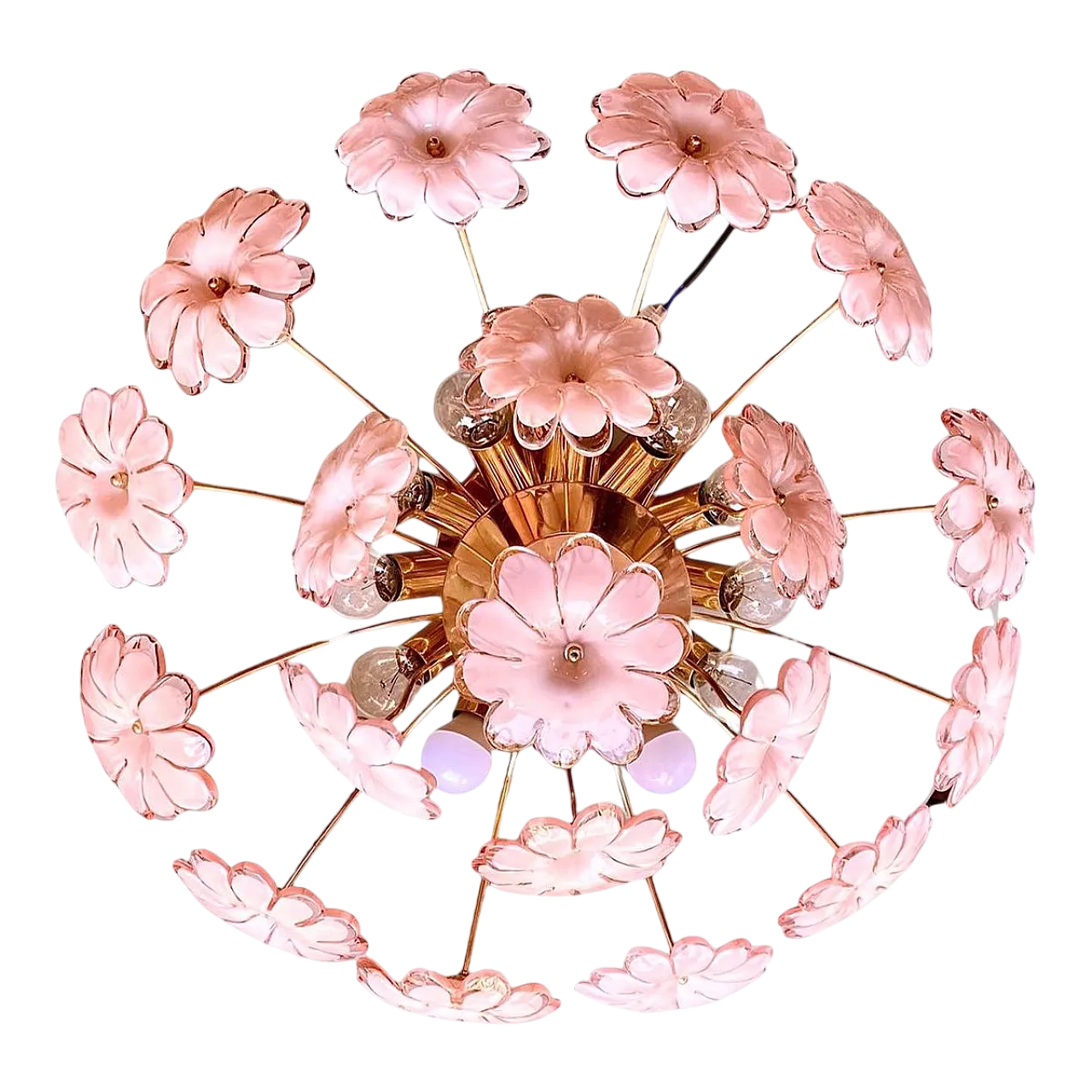 Murano glass flush mount, 1960s 11