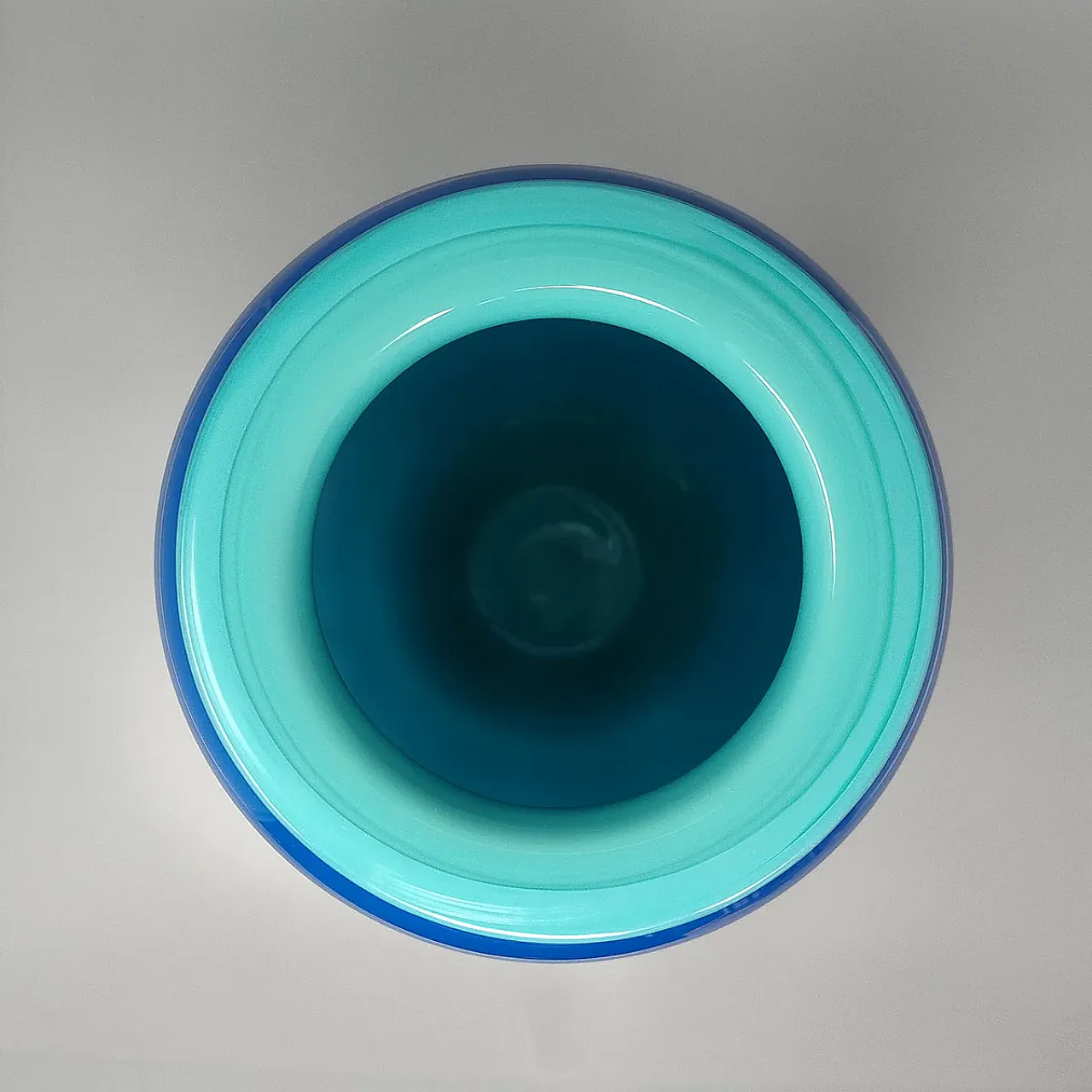 Handrafted blue vase in Murano glass by Ca Dei Vetrai, 1960s 7