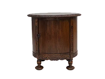 Scandinavian side cabinet in dark oak wood, 1930s