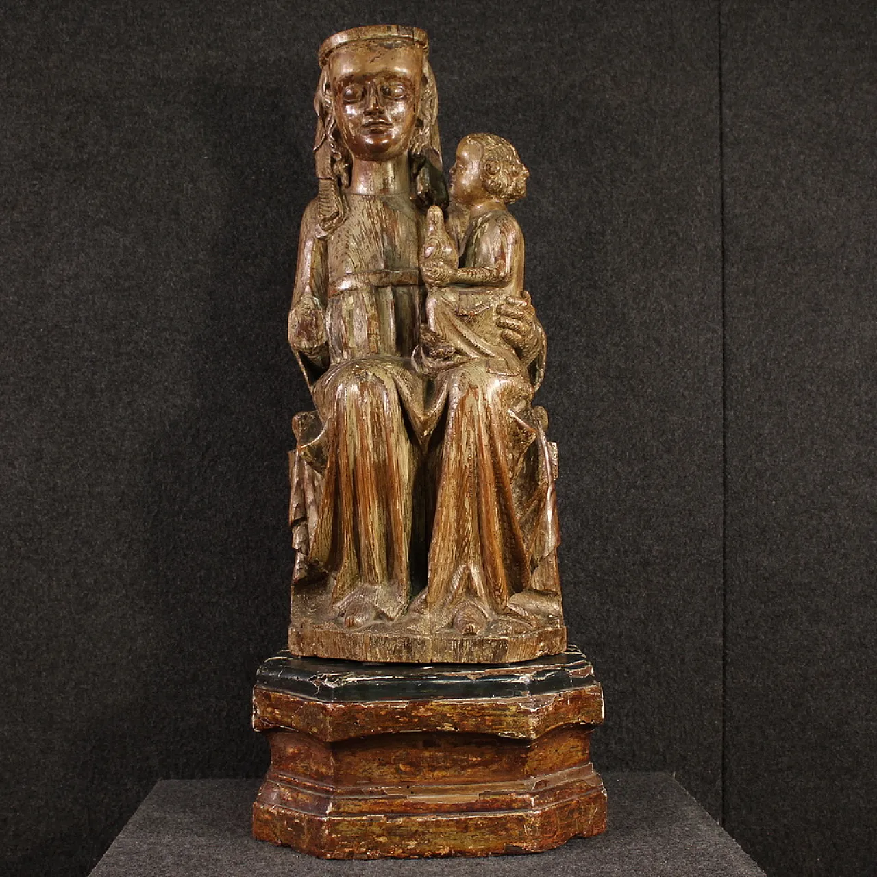 Madonna col Bambino, scultura lignea, '400 1