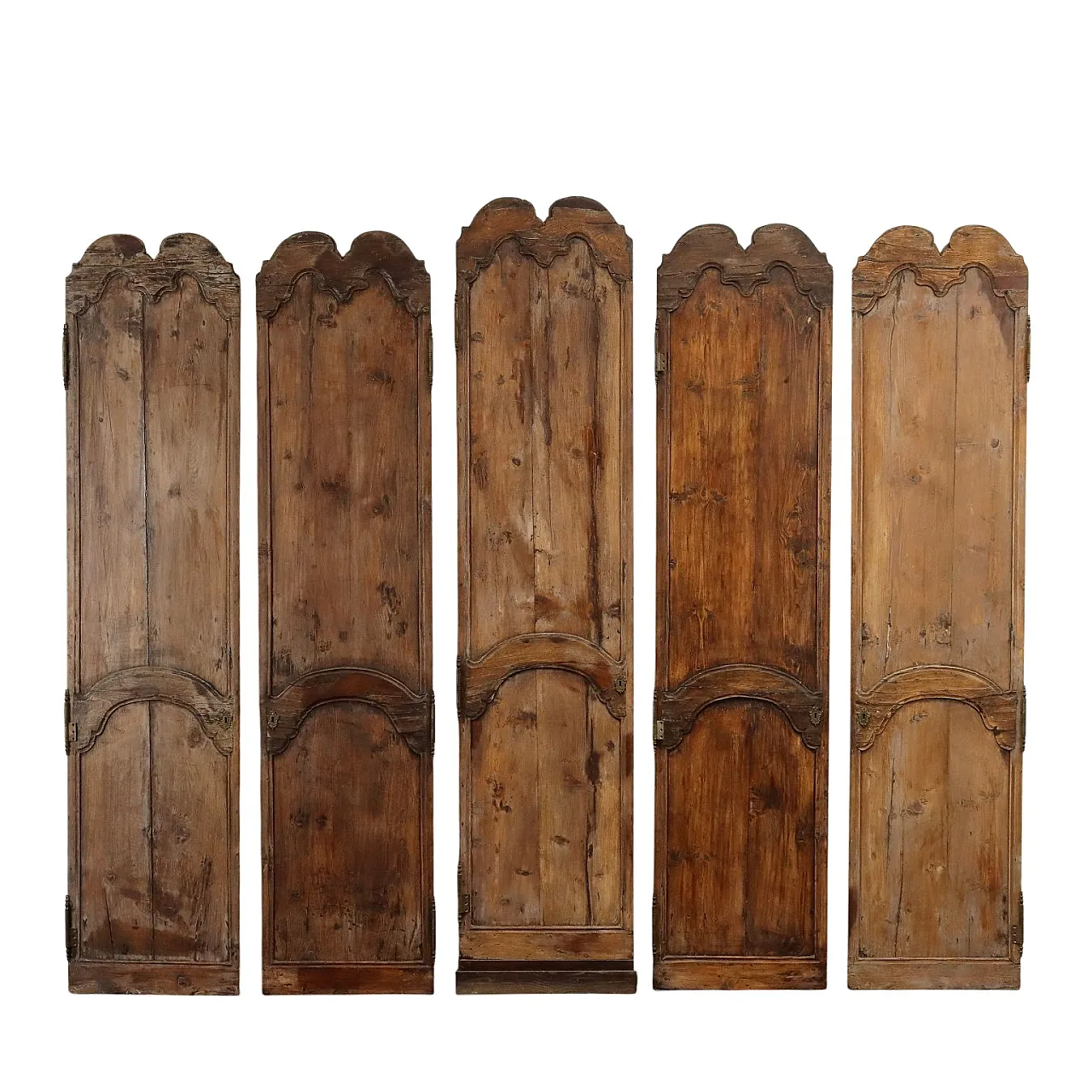 5 Baroque doors in fir, 18th century 1