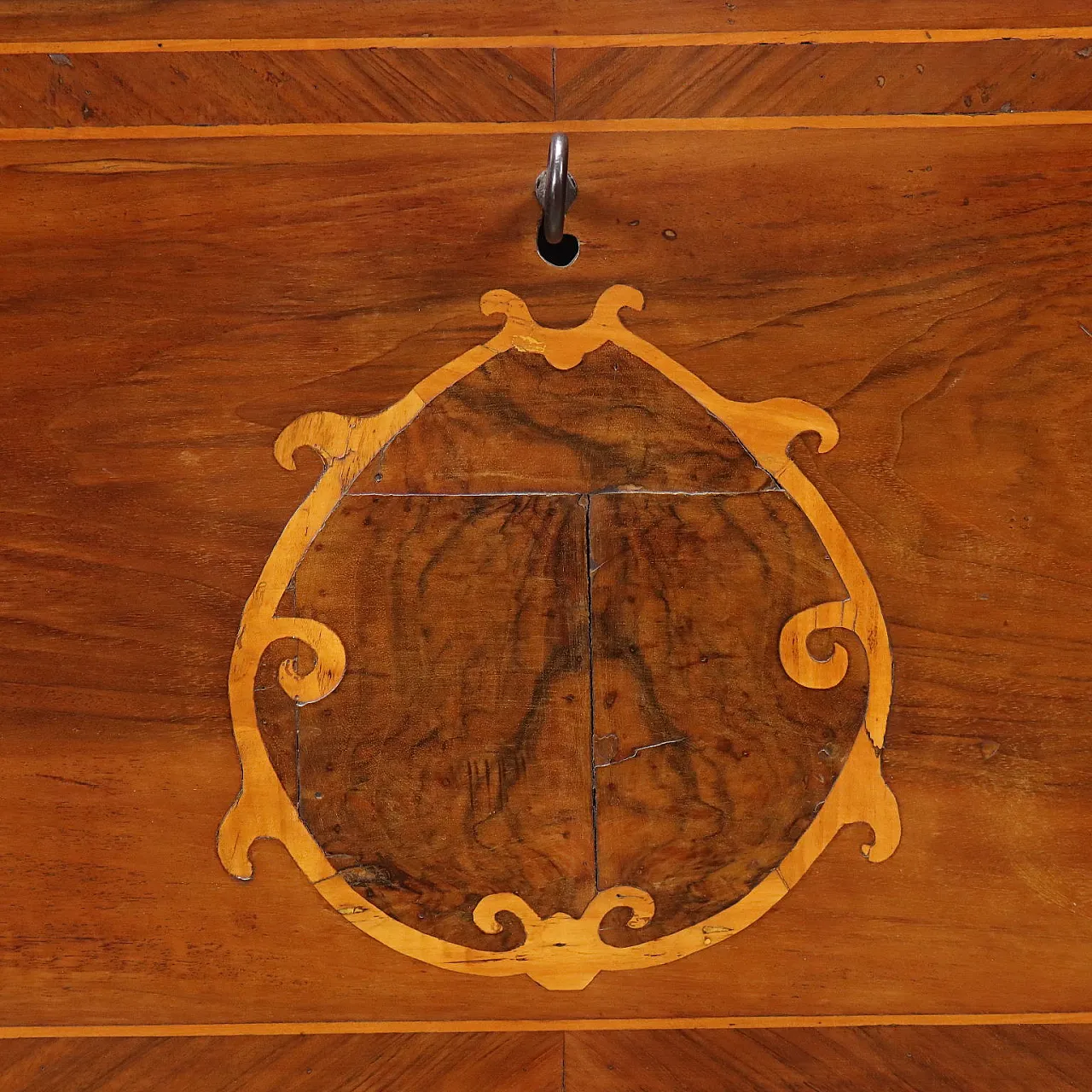 Cassapanca in noce, tardo '800 7