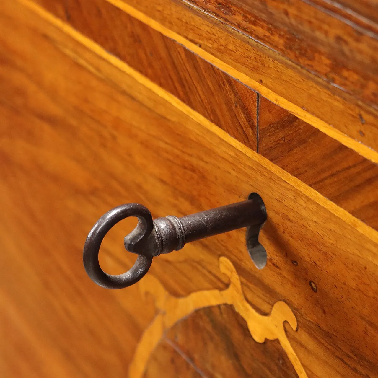 Cassapanca in noce, tardo '800 8