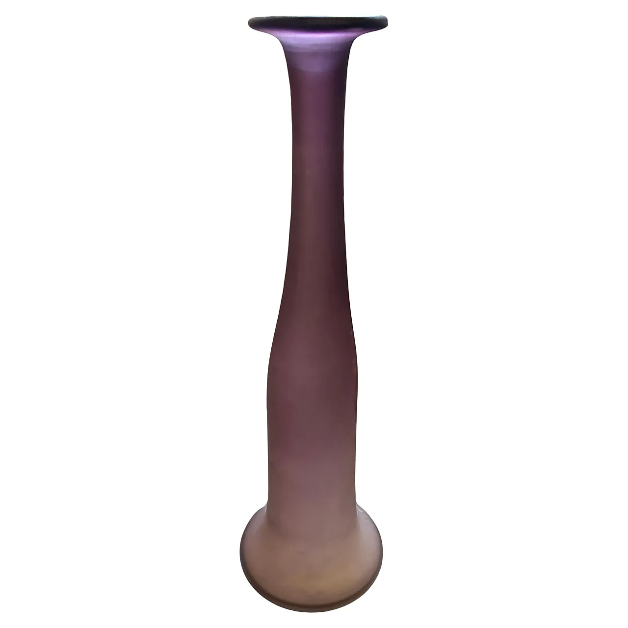 Vaso modernista in vetro di Murano scavo viola di Cenedese, anni '60 1