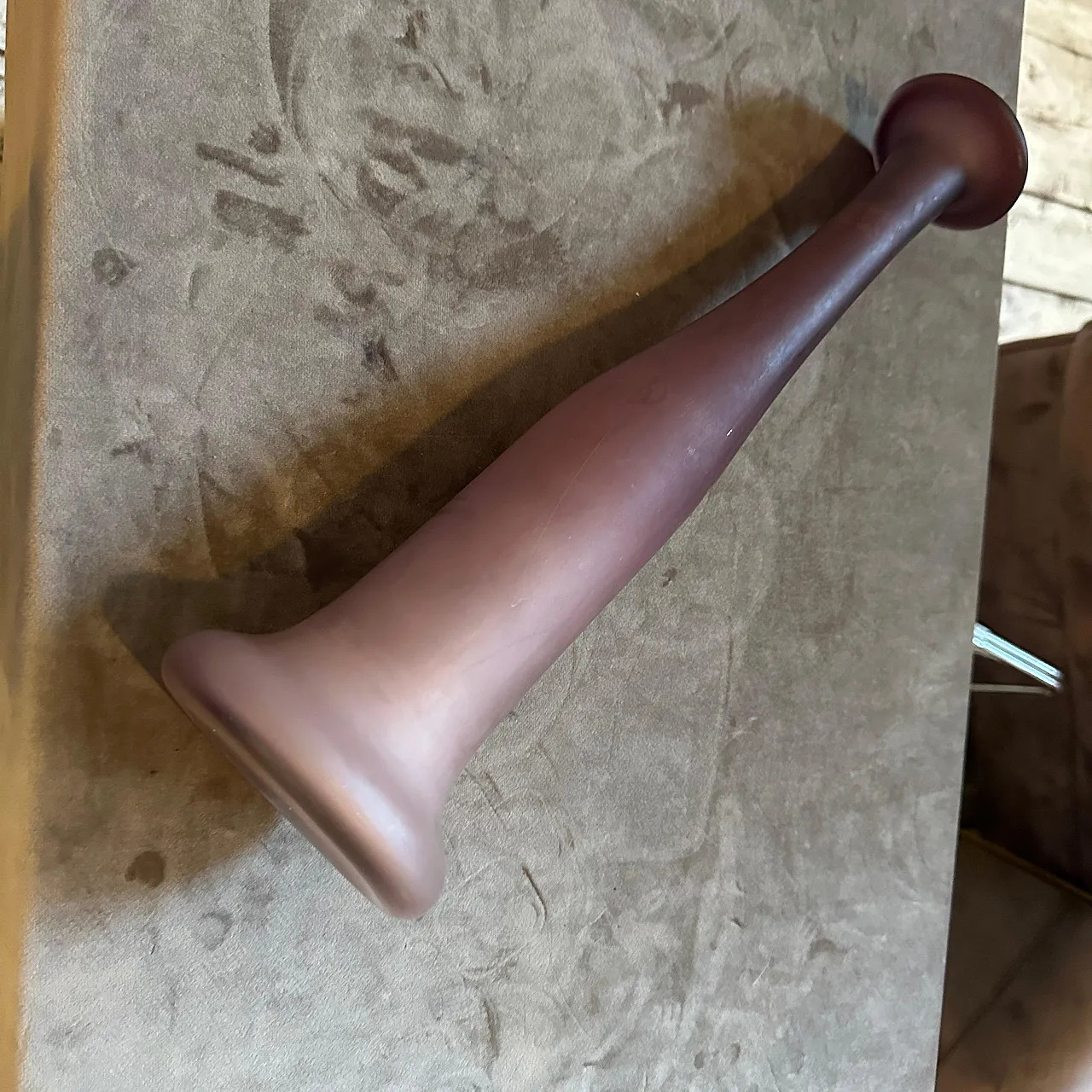 Vaso modernista in vetro di Murano scavo viola di Cenedese, anni '60 3