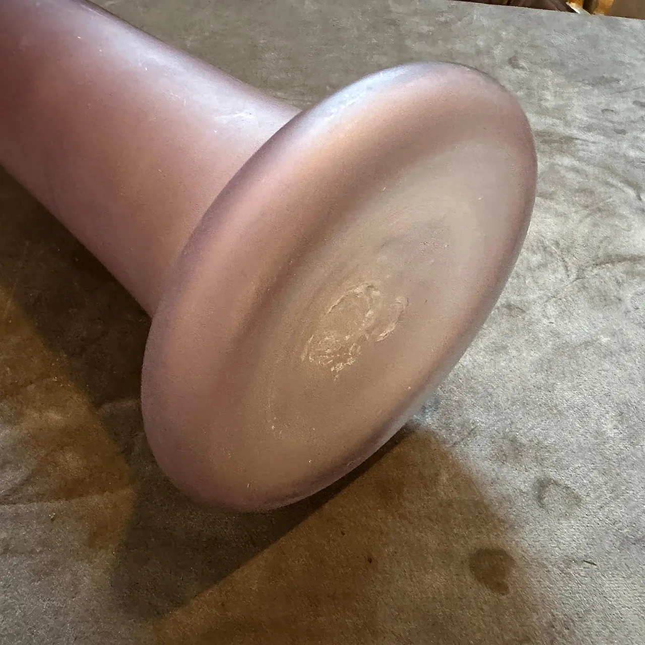 Vaso modernista in vetro di Murano scavo viola di Cenedese, anni '60 5