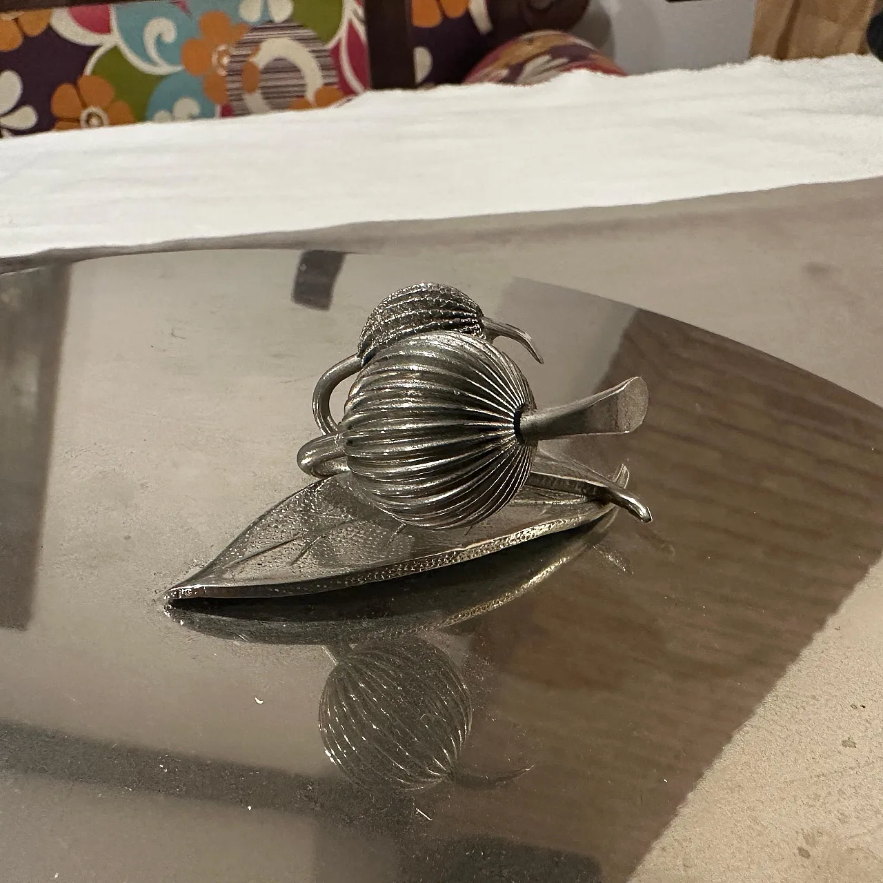 Cofanetto rotondo placcato in argento di Renzo Casati Firenze,anni 70 8