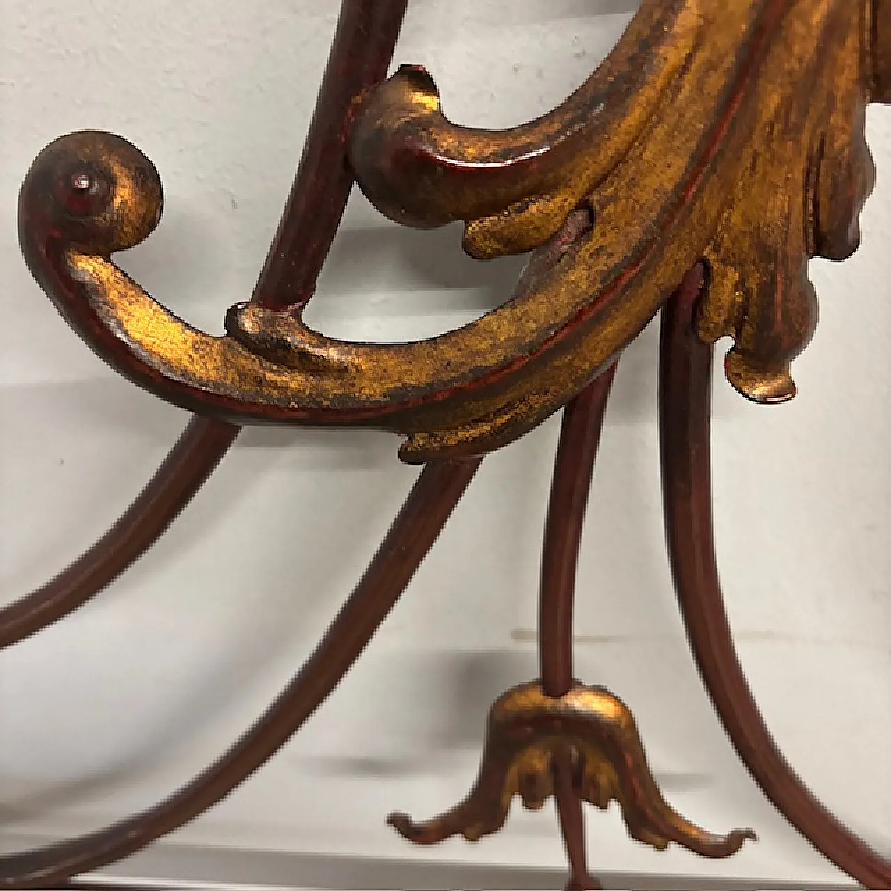 Testiera matrimoniale letto ferro battuto, anni '30 2